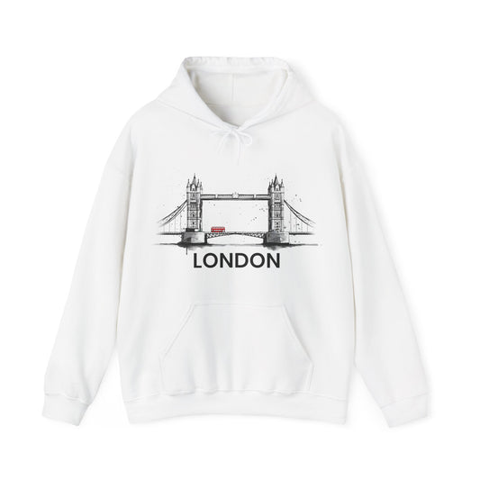 London Sketch Hoodie – Minimal Tower Bridge Illustration