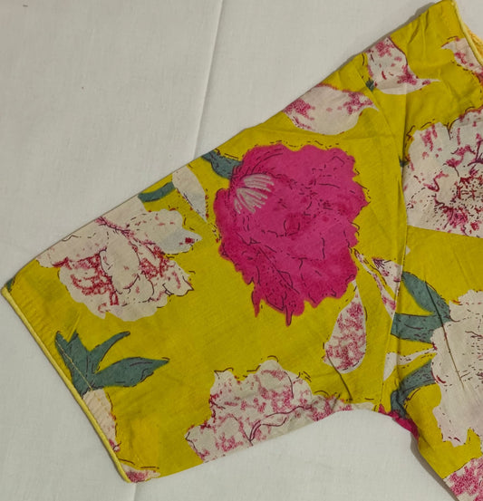 Premium Hand Block Cotton Ready-Made Blouse