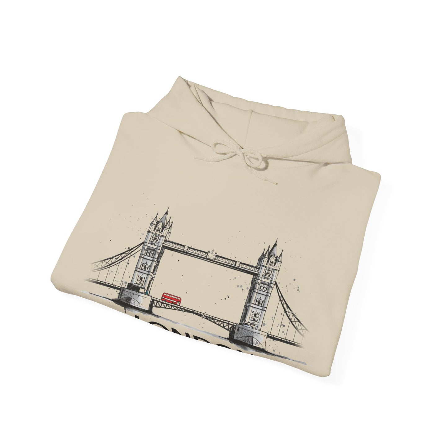 London Sketch Hoodie – Minimal Tower Bridge Illustration