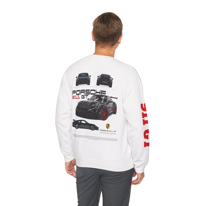 Back Side of Porsche 911 GT Crewneck Sweatshirt