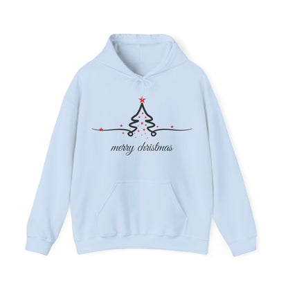 Christmas Tree Hoodie - Minimal 'merry christmas' Holiday Sweatshirt