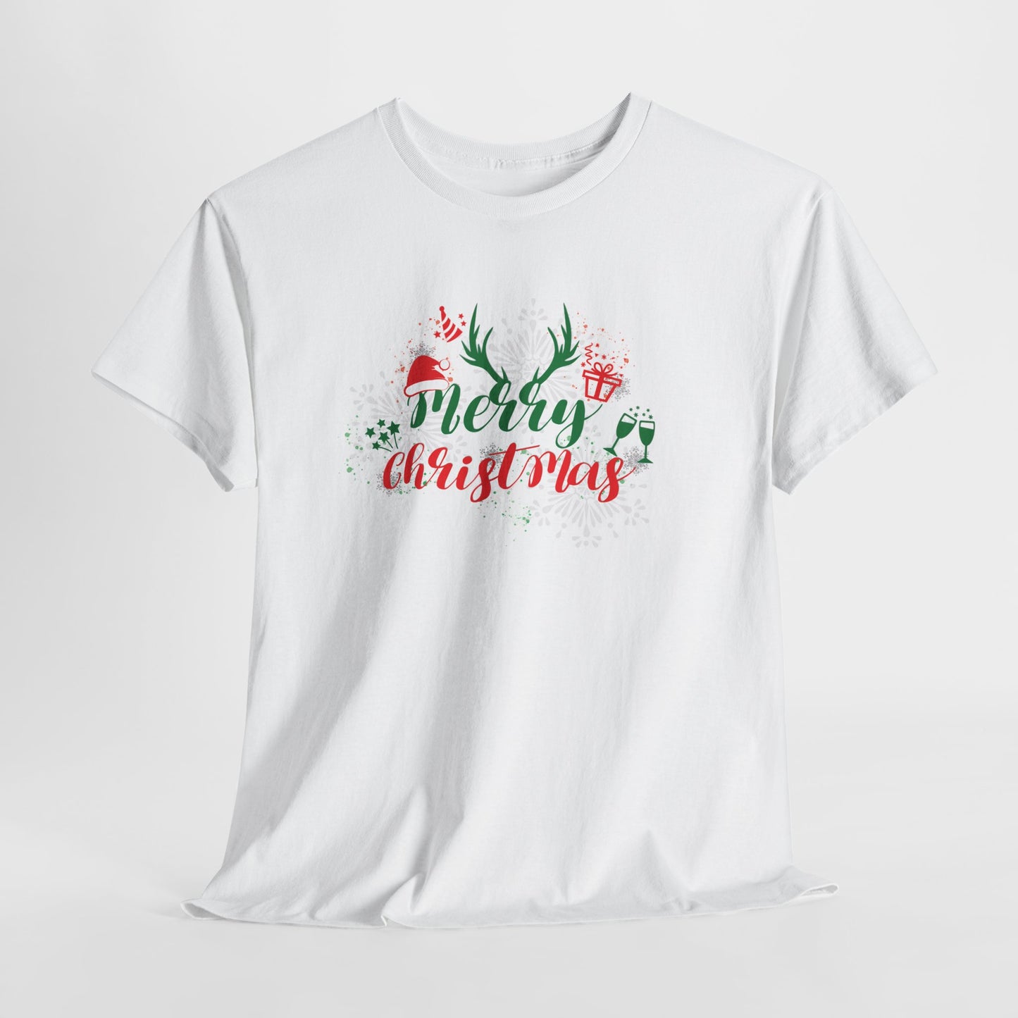 Comfort-Fit Merry Christmas Unisex Heavy Cotton T-Shirt