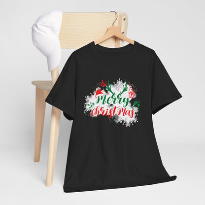 Comfort-Fit Merry Christmas Unisex Heavy Cotton T-Shirt