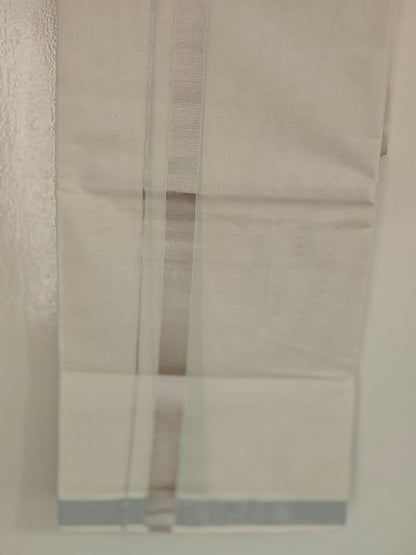 Double Silver Kasavu Dothie