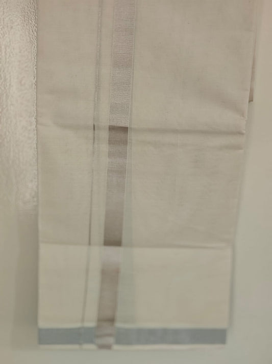 Double Silver Kasavu Dothie