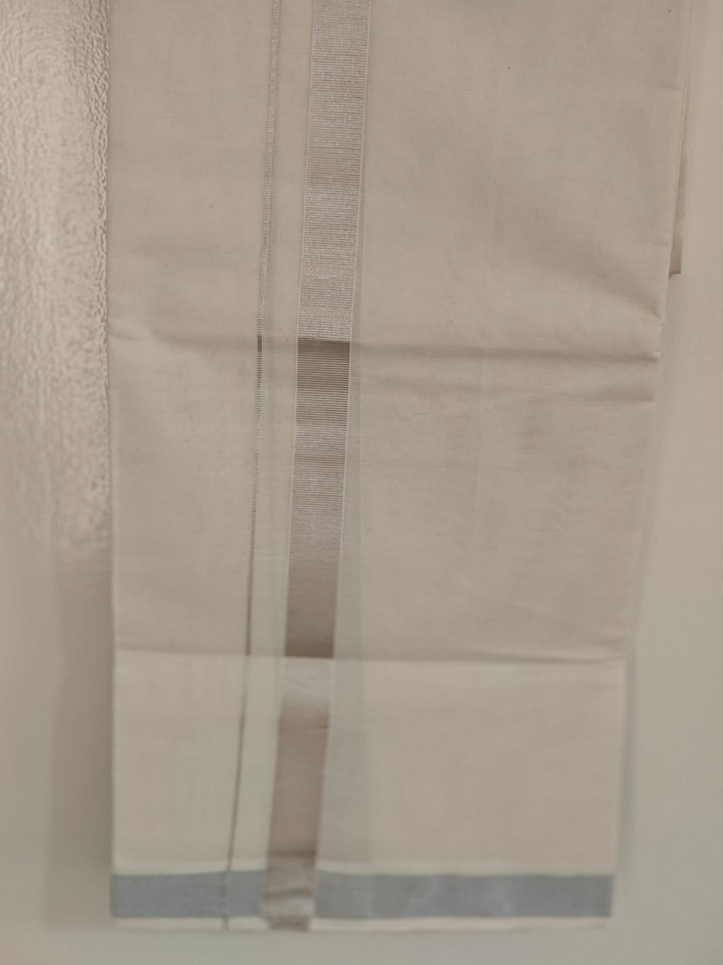 Double Silver Kasavu Dothie