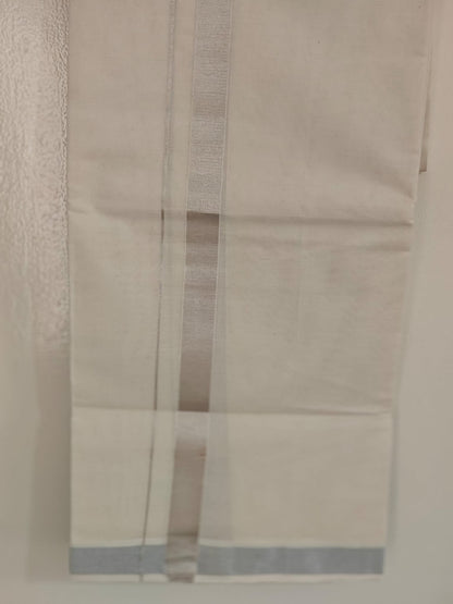 Double Silver Kasavu Dothie