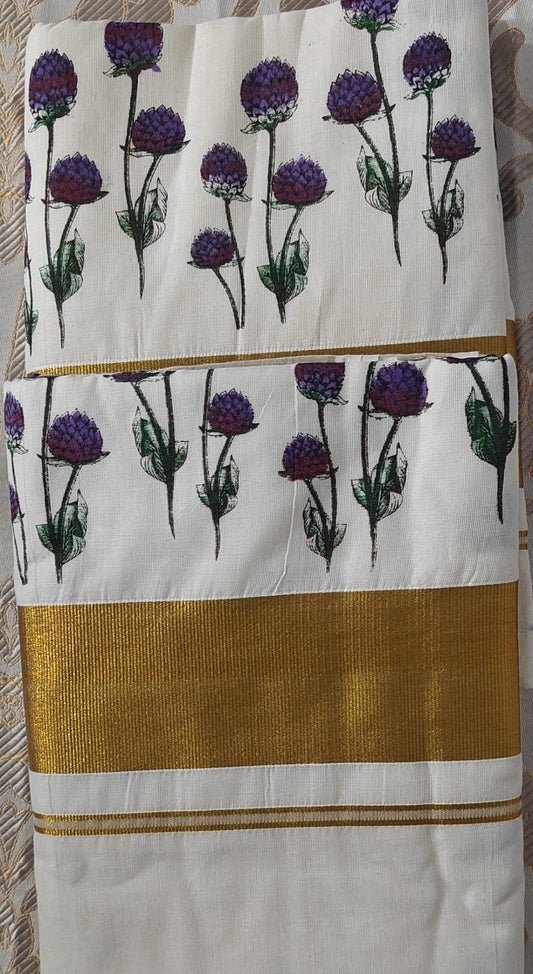 Set Saree with Floral Design