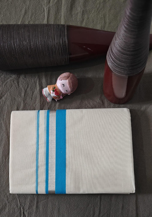 double dhothi with light blue border