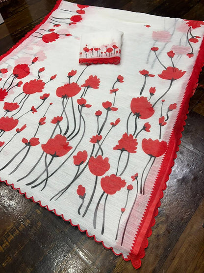 Tulip Digital Print Saree