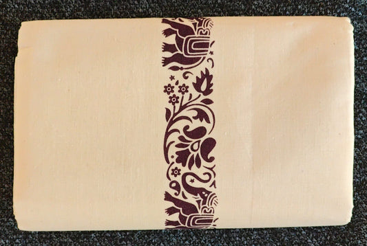 Set Mundu - Elephant Design Pallu with 1 Inch in Dark Purple