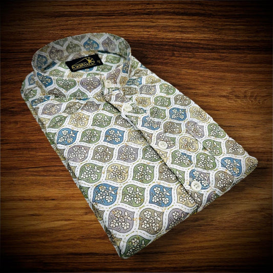 Heritage Print Onam Kurta – Full Sleeve