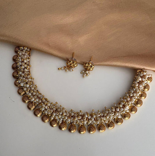 Pearl Necklace with Beautiful Earrings