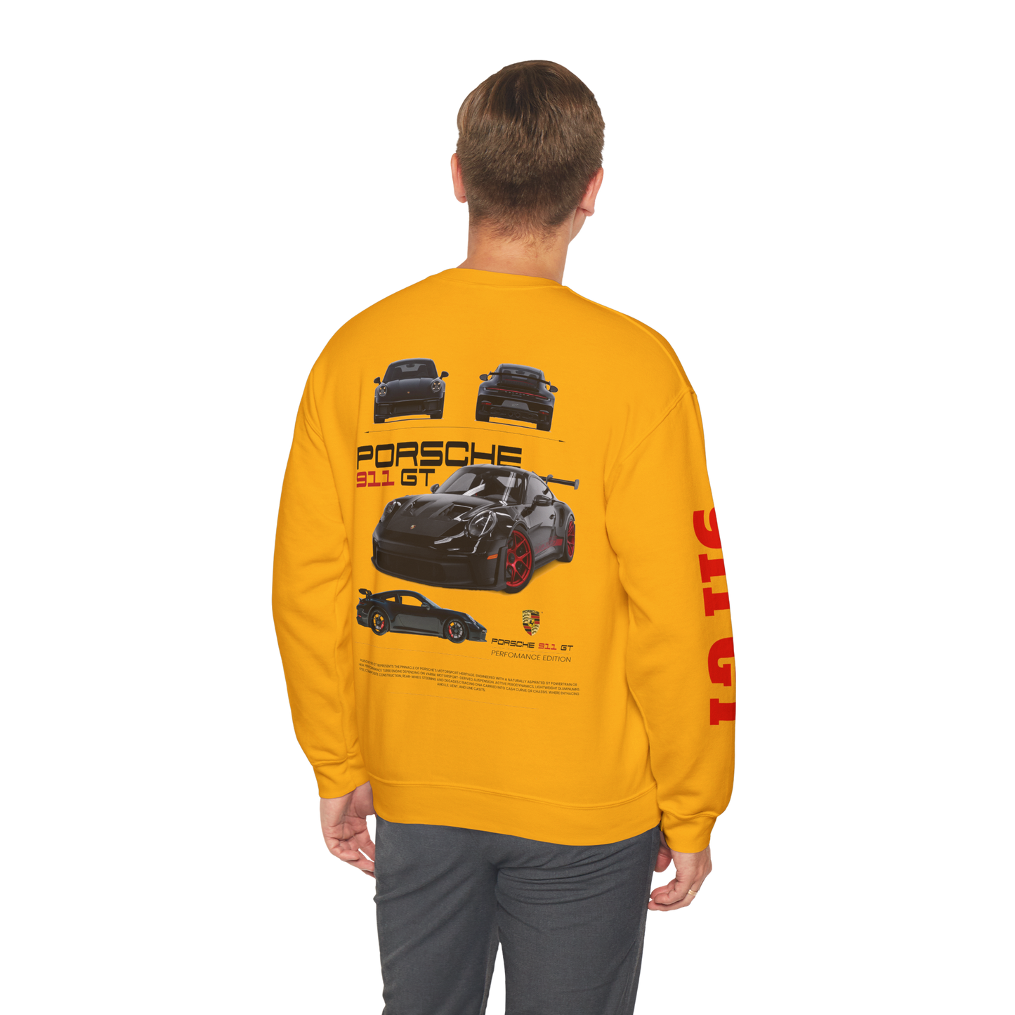 Porsche 911 GT Crewneck Sweatshirt – Car Enthusiast Graphic Pullover