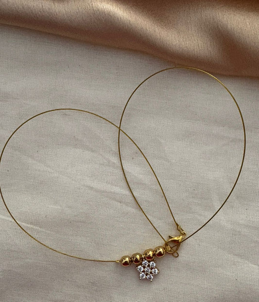 Invisible Pendant Neck Chain with Star Stone Locket