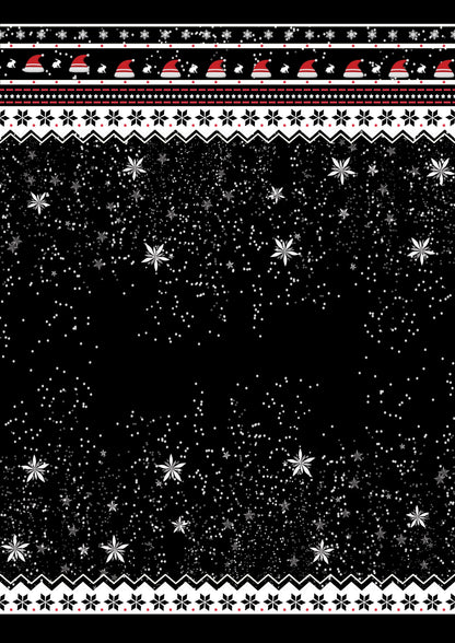 Unisex Merry Christmas Black Full Sleeve T-Shirt