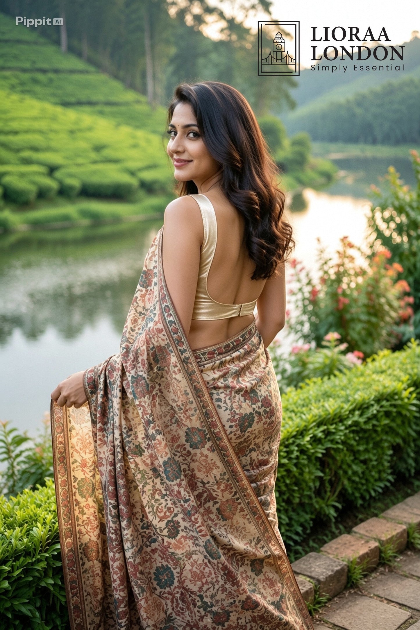 Chikoo (Beige) Colour Silk Blouse for Women | Sweetheart Neckline, Padded, Sleeves attached, Size Alterable 40 - 46